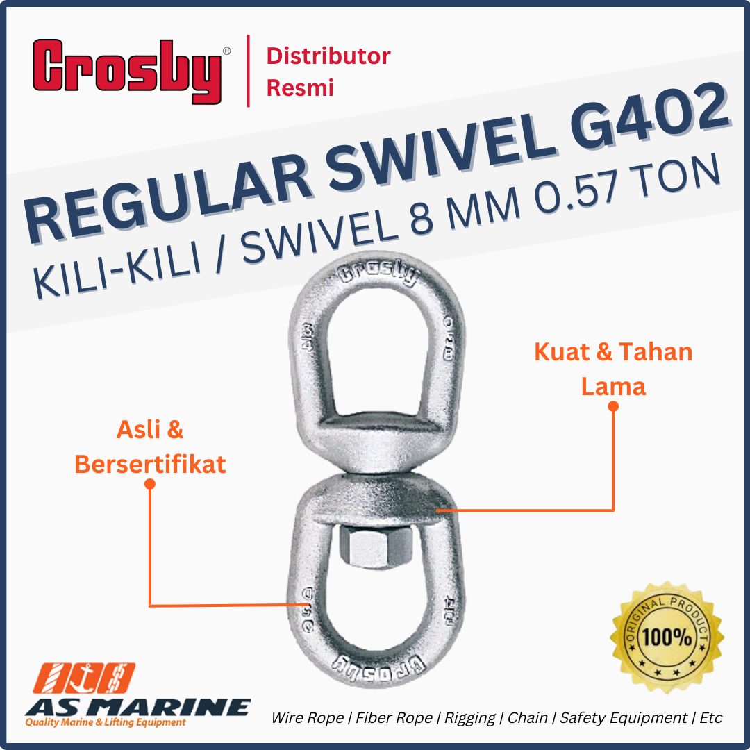 regular swivel crosby g402 8 mm 0.57 ton