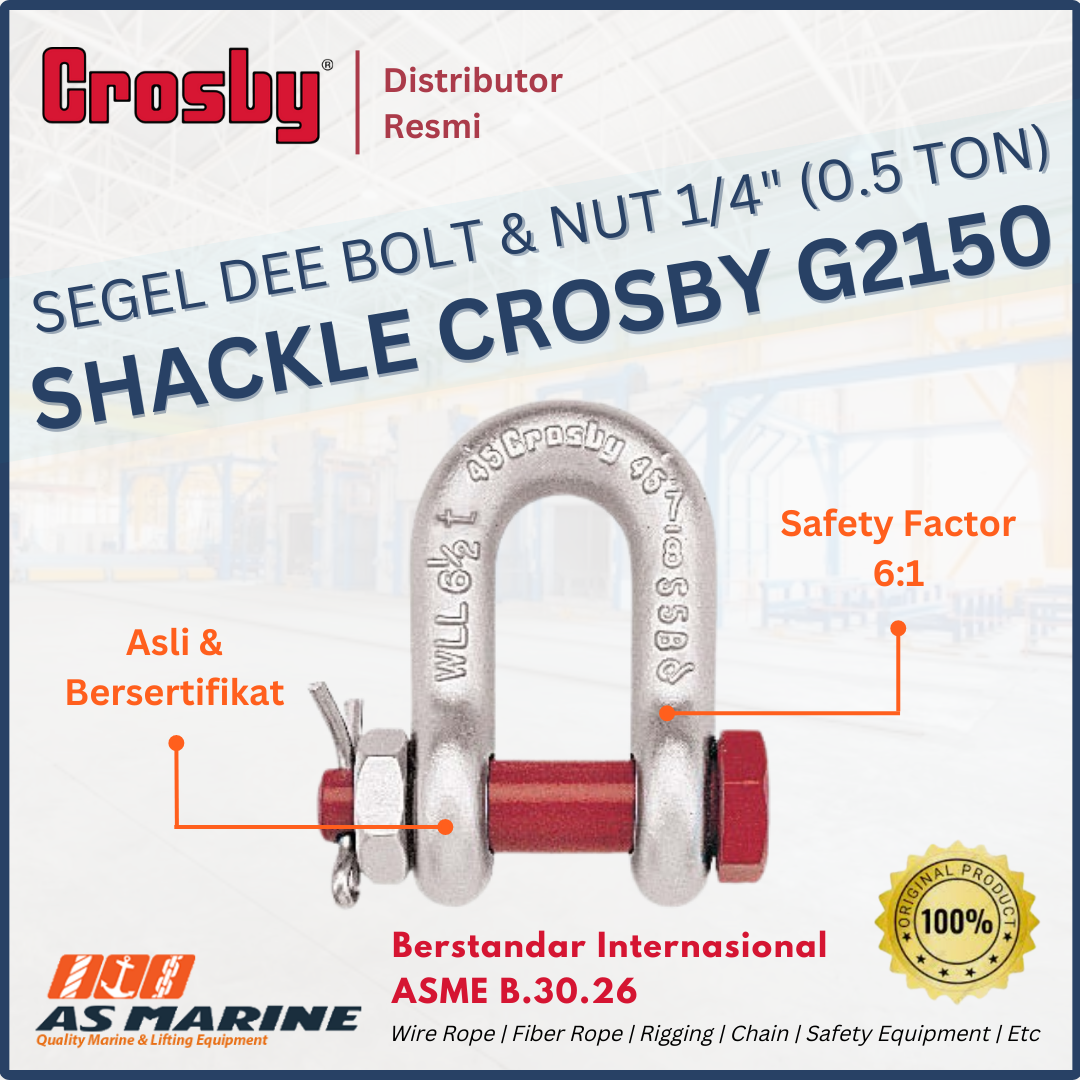 crosby G2150 bolt & nut 1/4 inch