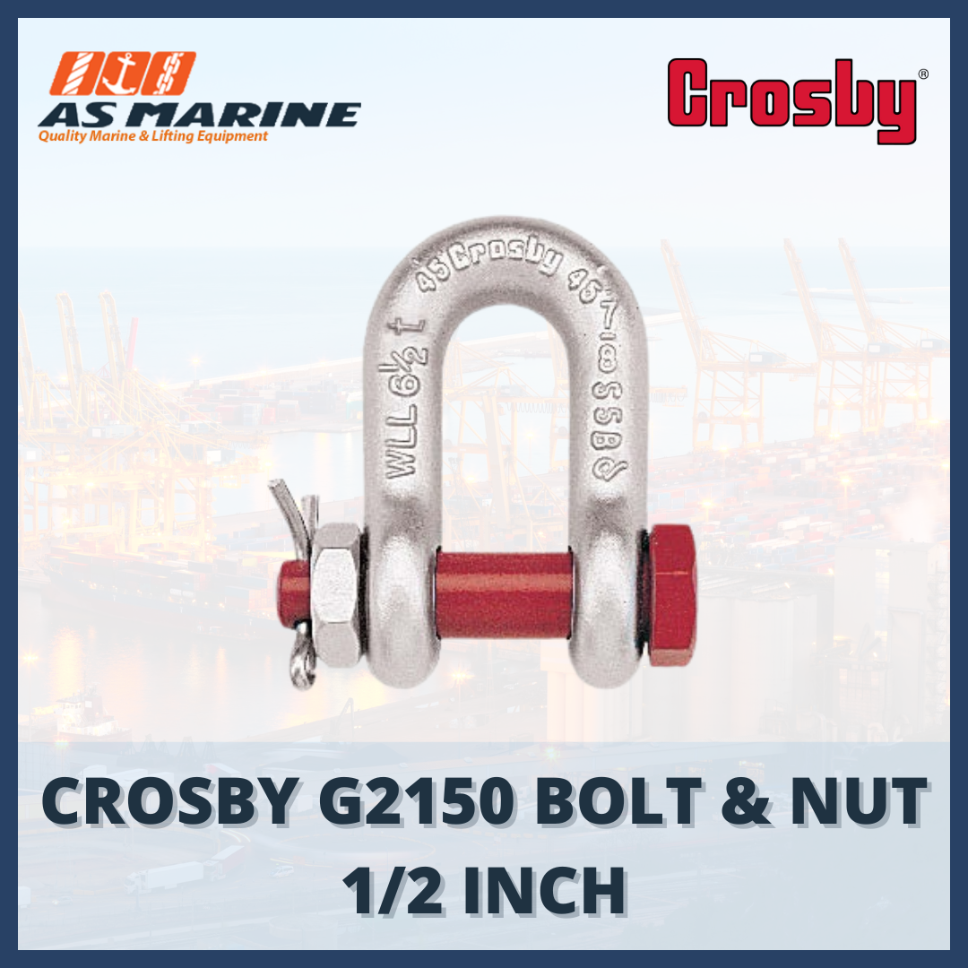 shackle crosby dee G2150 screw pin 1/2 inch