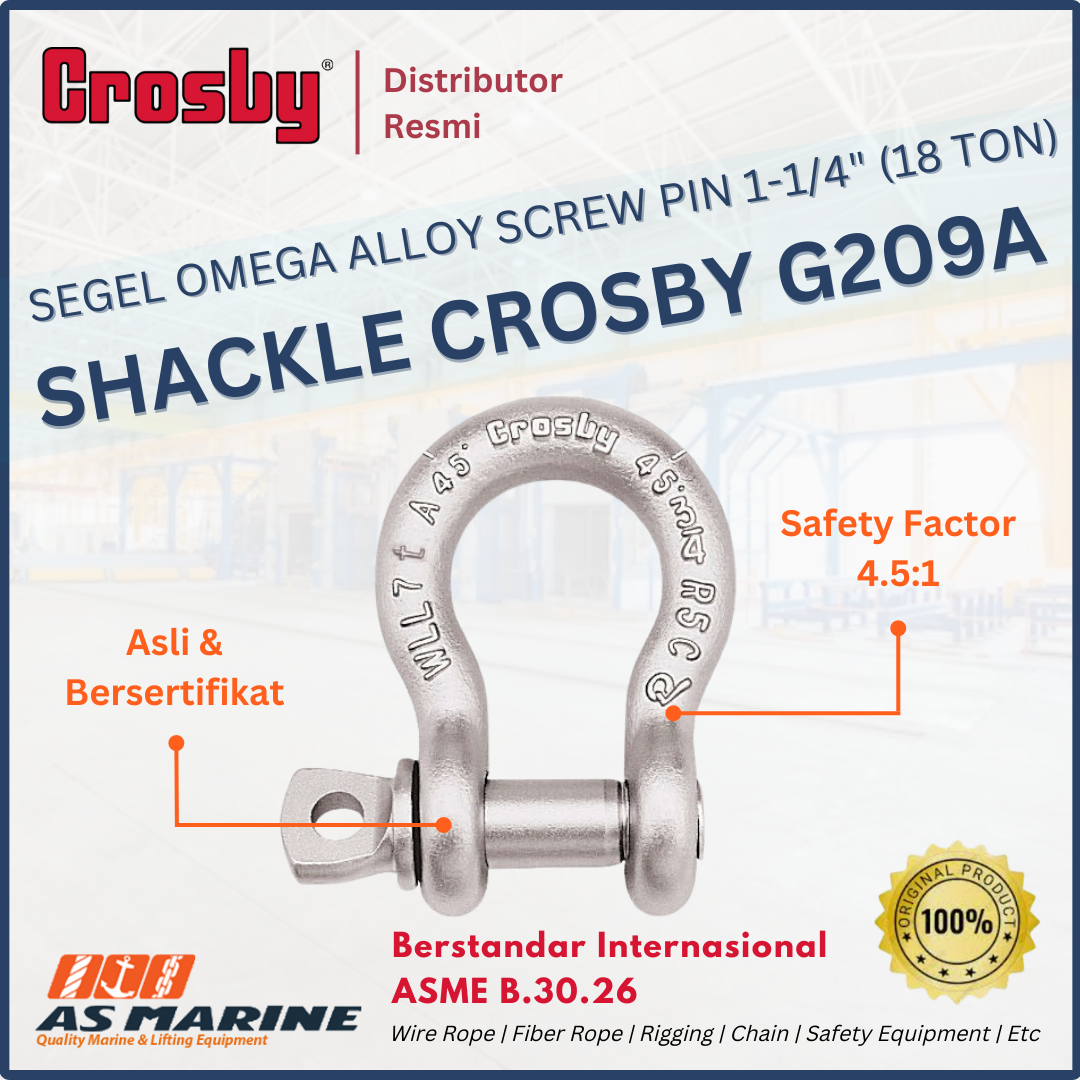 crosby G209A screw pin 1-1/4 inch