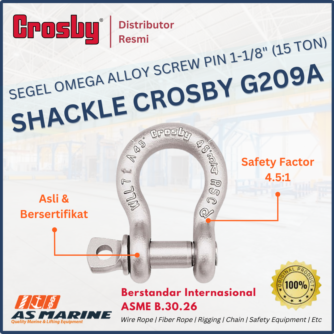 crosby G209A screw pin 1-1/8 inch