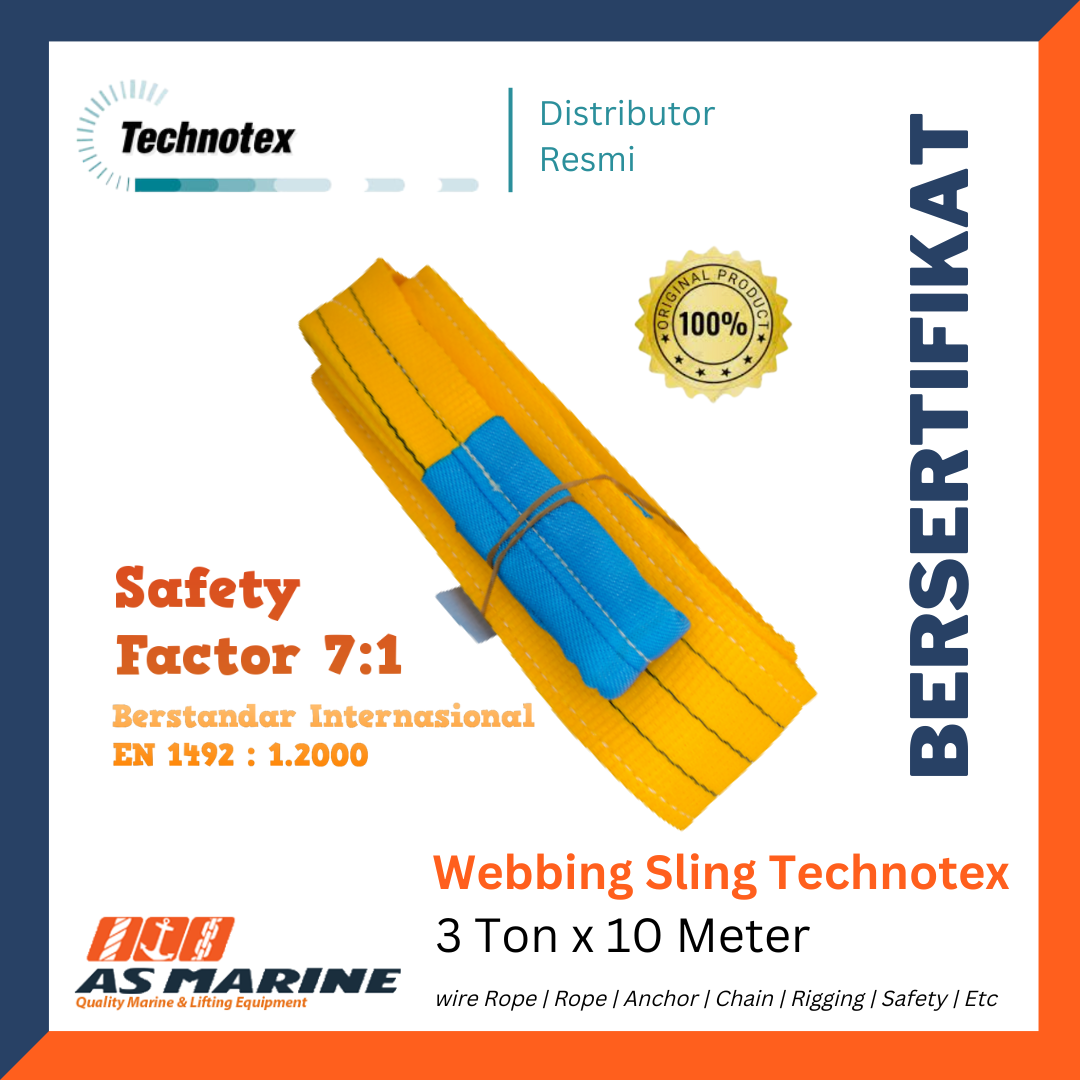 Webbing Sling 3 Ton x 10 Meter Technotex