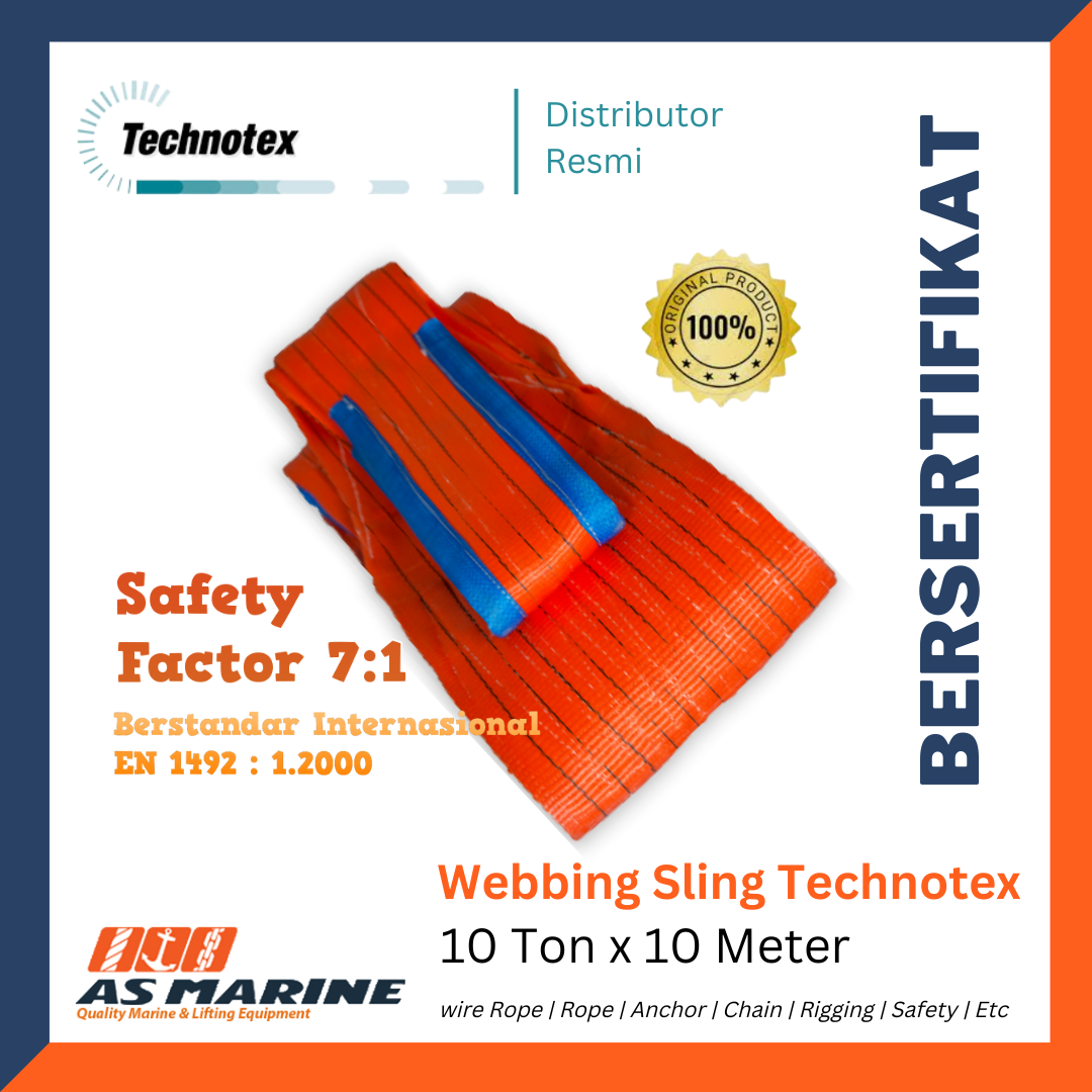 Webbing Sling 10 Ton x 10 Meter Technotex