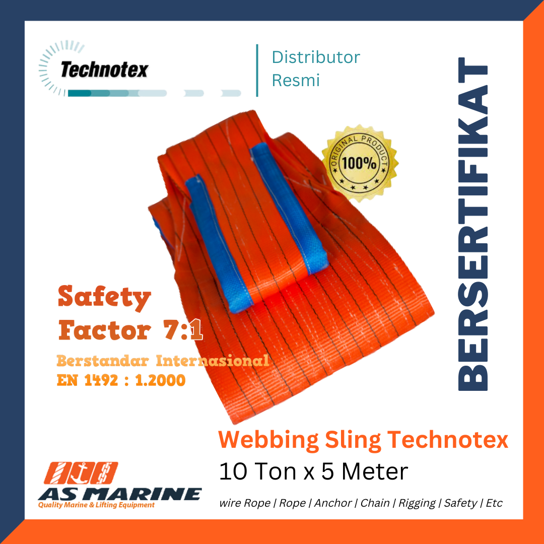 Webbing Sling 10 Ton x 5 Meter Technotex