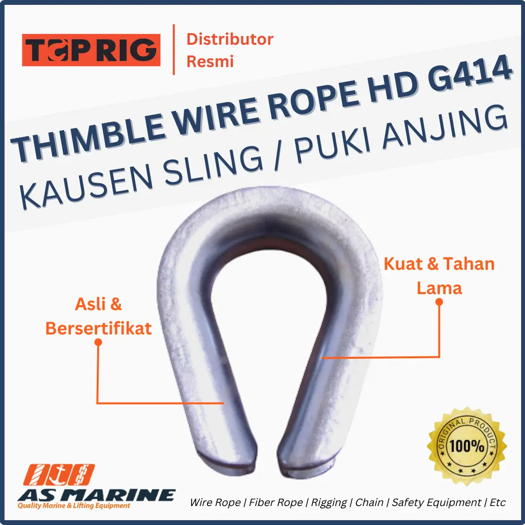 Aman Rope Thimble Wire Rope Toprig | PT. Anugrah Sukses Marine