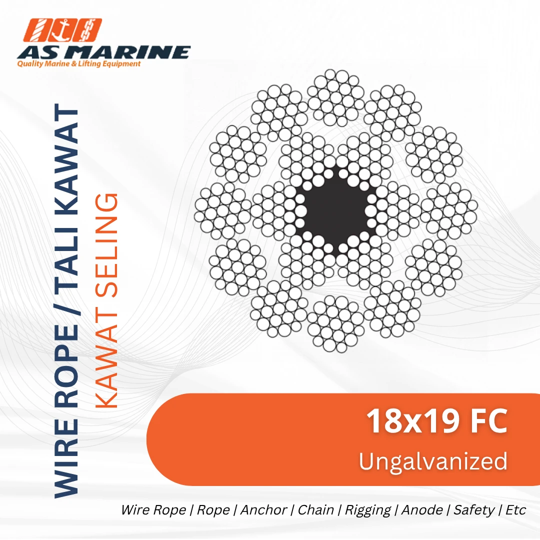 Cb18 Wire Rope Wire Rope 18x19+FC Ungalvanized | PT. Anugrah Sukses Marine