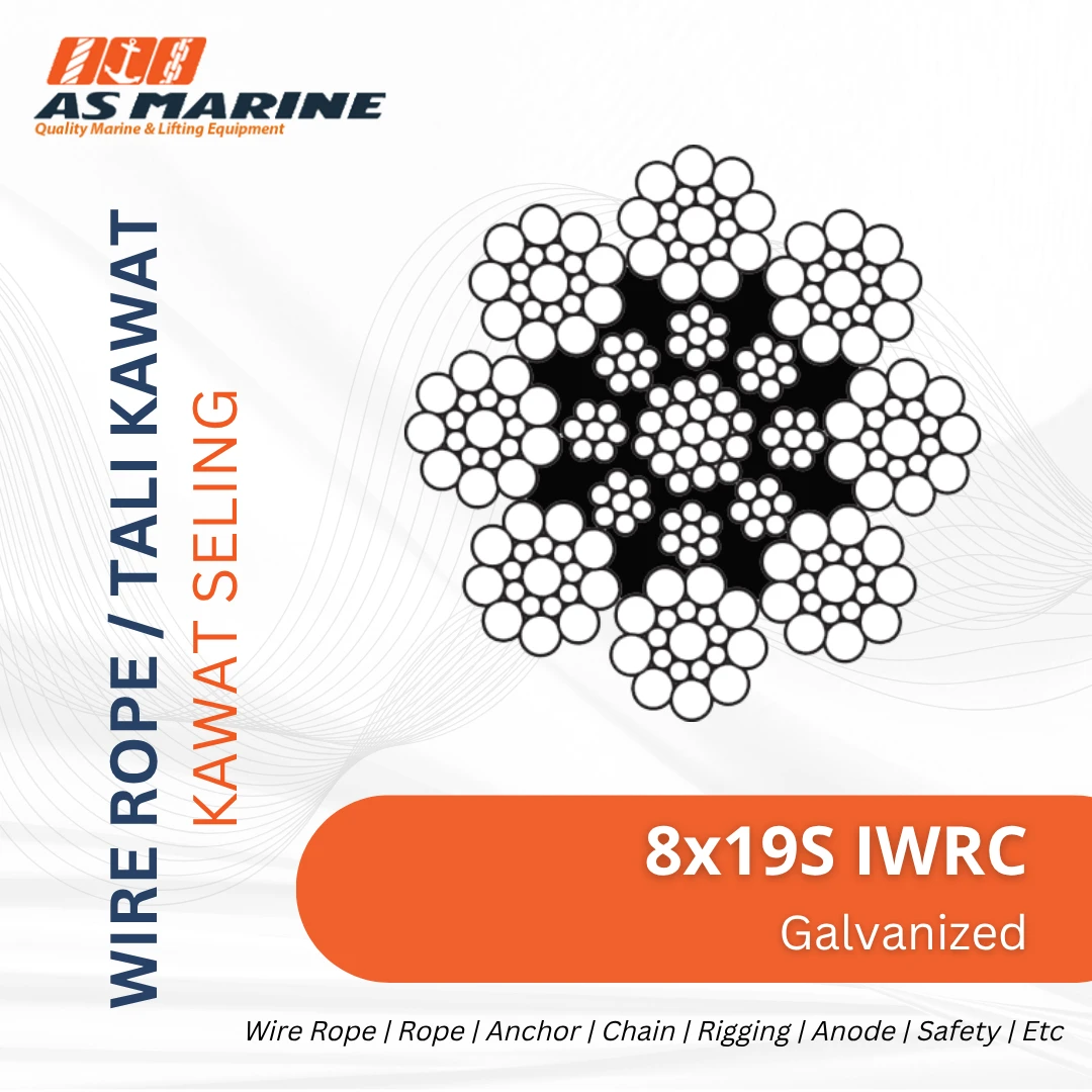 Wire Rope 8x19S+IWRC Galvanized | PT. Anugrah Sukses Marine