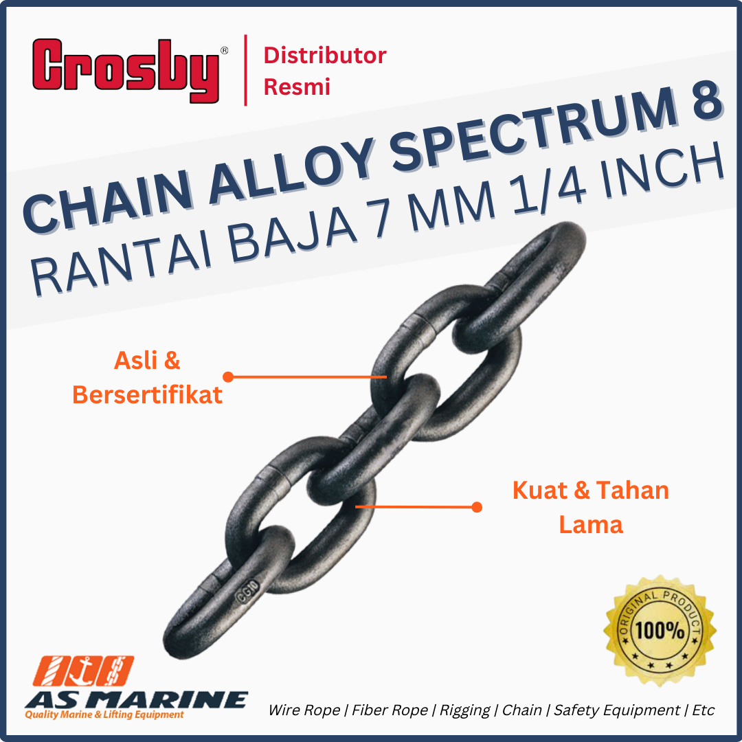 CROSBY USA Chain / Rantai Baja Alloy Spec 8 Grade 80 7 mm