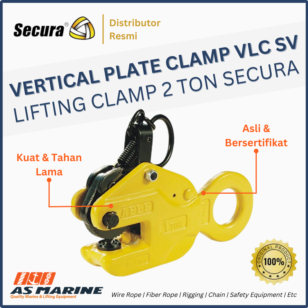 Secura Vertical Plate Clamp VLC SV PLUS Lifting Clamp 2 Ton