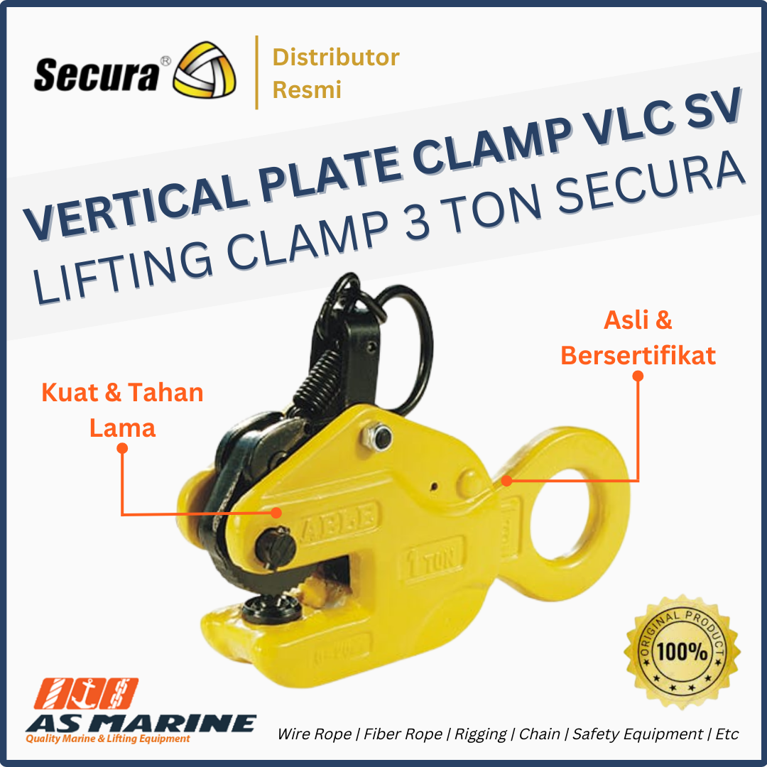 Secura Vertical Plate Clamp VLC SV PLUS Lifting Clamp 3 Ton