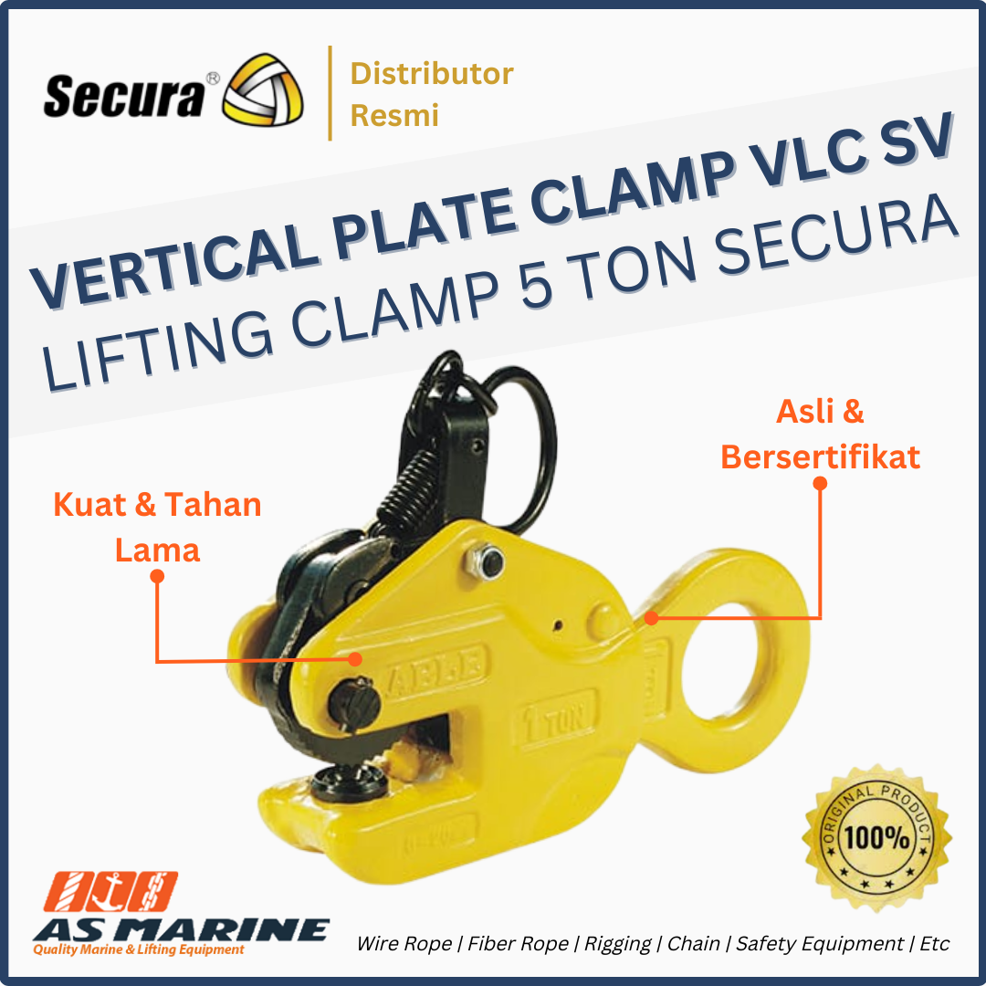Secura Vertical Plate Clamp VLC SV PLUS Lifting Clamp 5 Ton