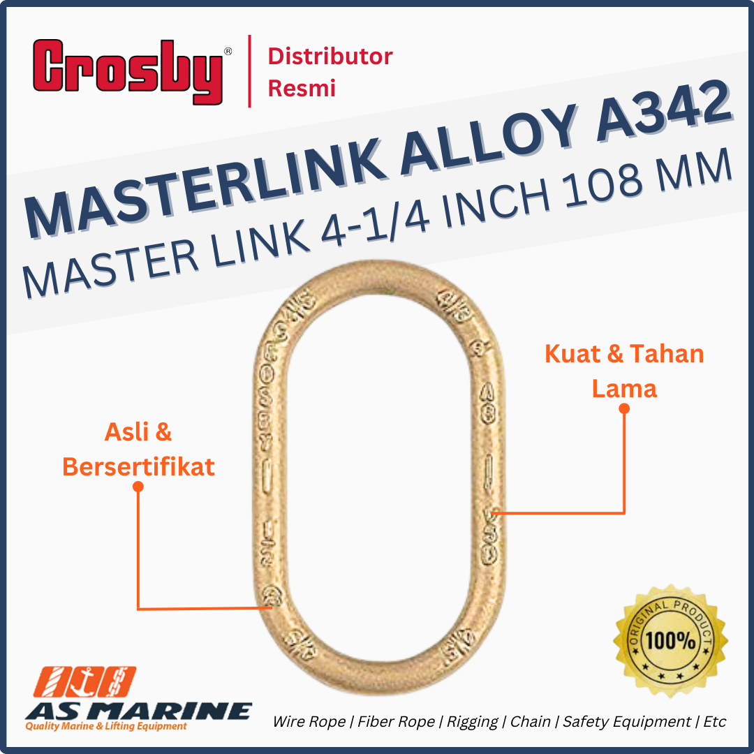 masterlink alloy crosby a342 108 mm