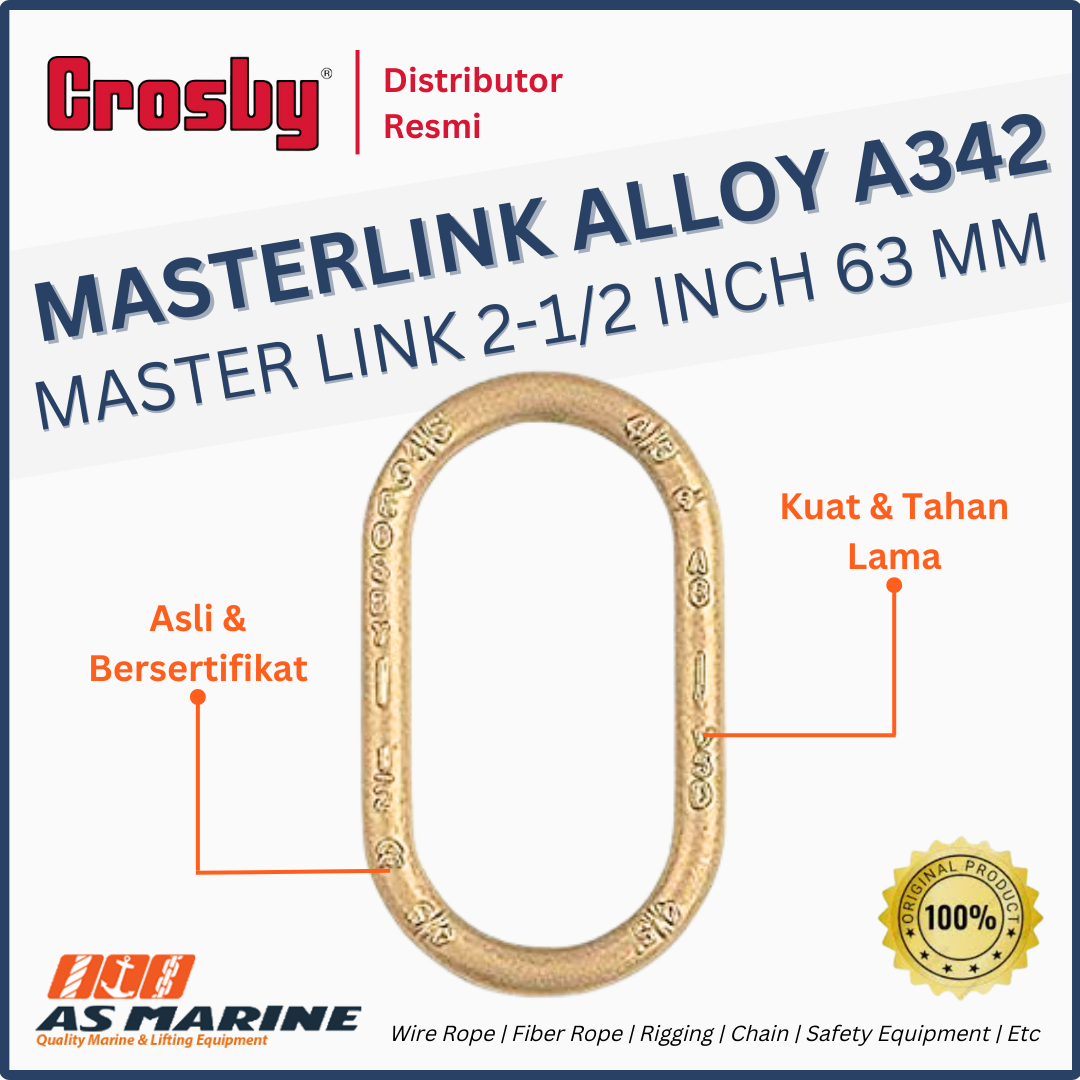 masterlink alloy crosby a342 63 mm