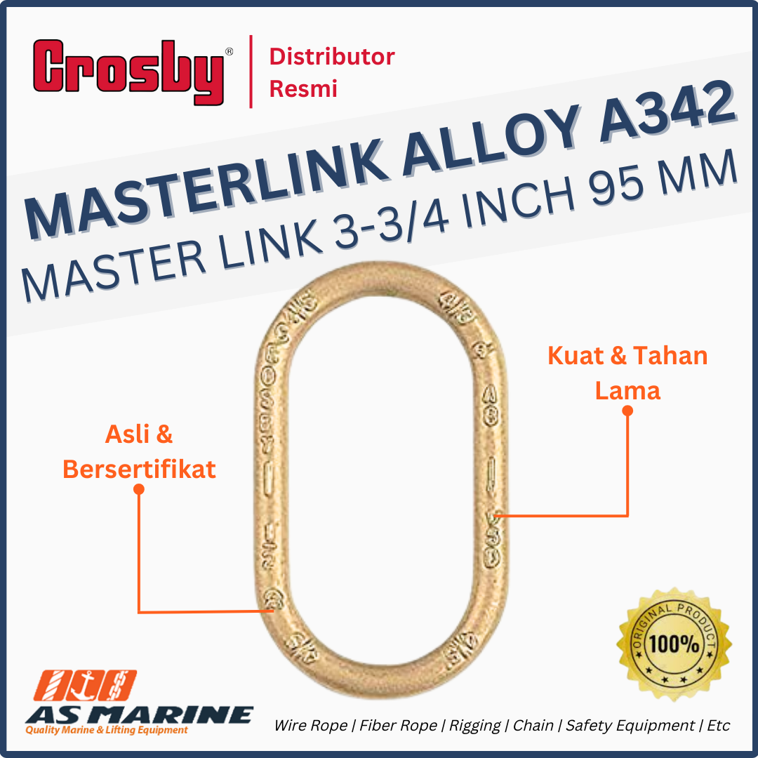 masterlink alloy crosby a342 95 mm