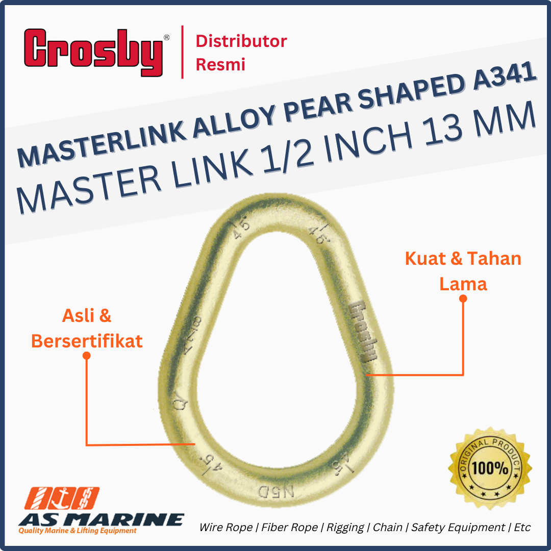 masterlink alloy pear shaped crosby a341 13 mm