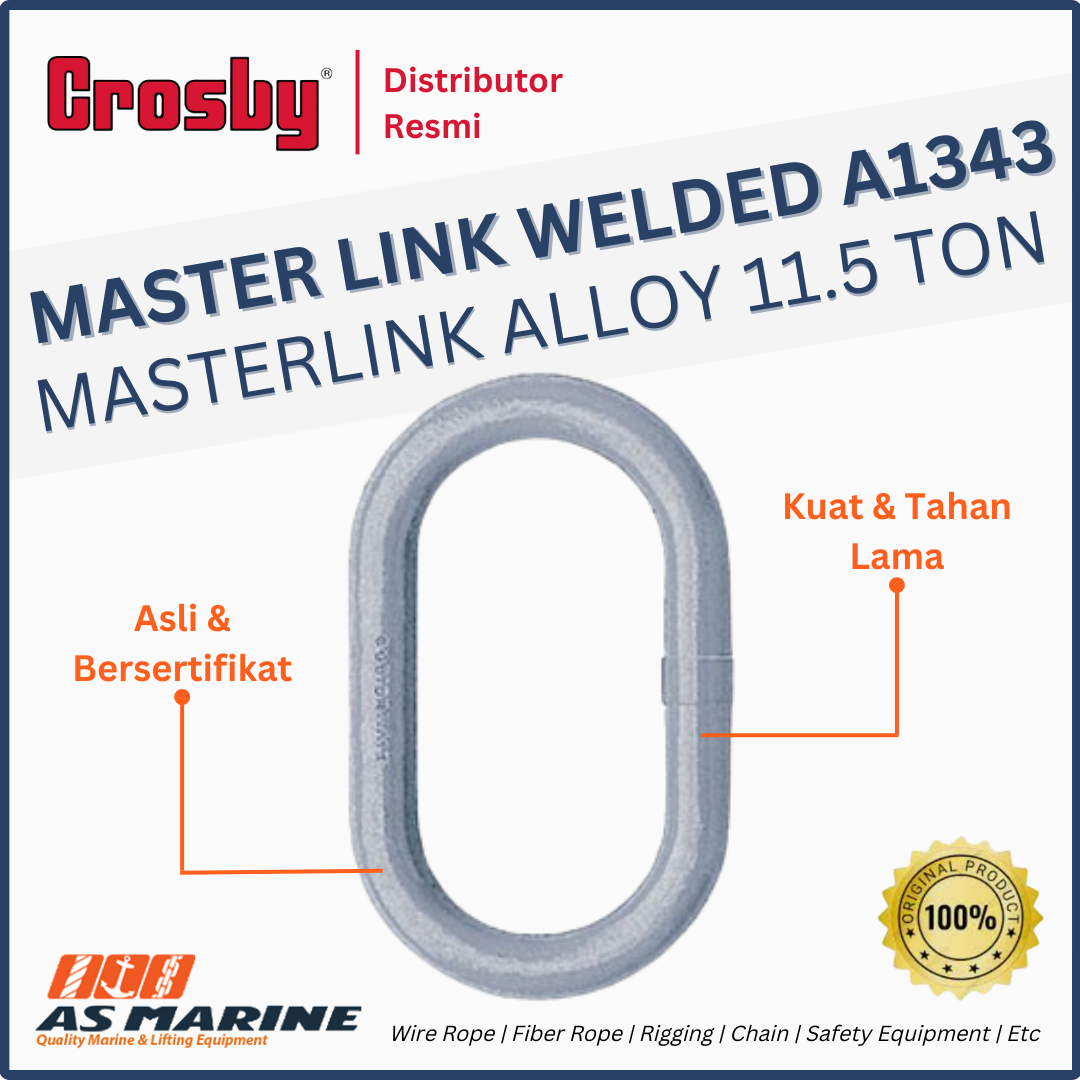 CROSBY USA Master Link Welded / Masterlink Alloy A1343 11.5 Ton
