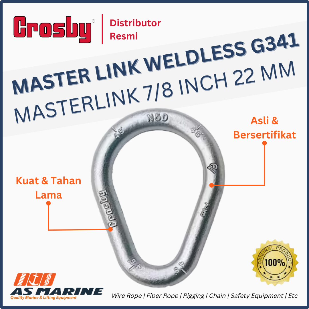 masterlink weldless g341 7/8 inch 22 mm