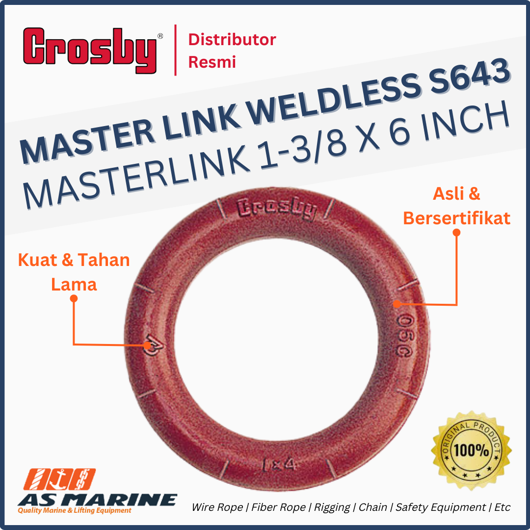 masterlink weldless s643 1 3/8 x 6 inch crosby
