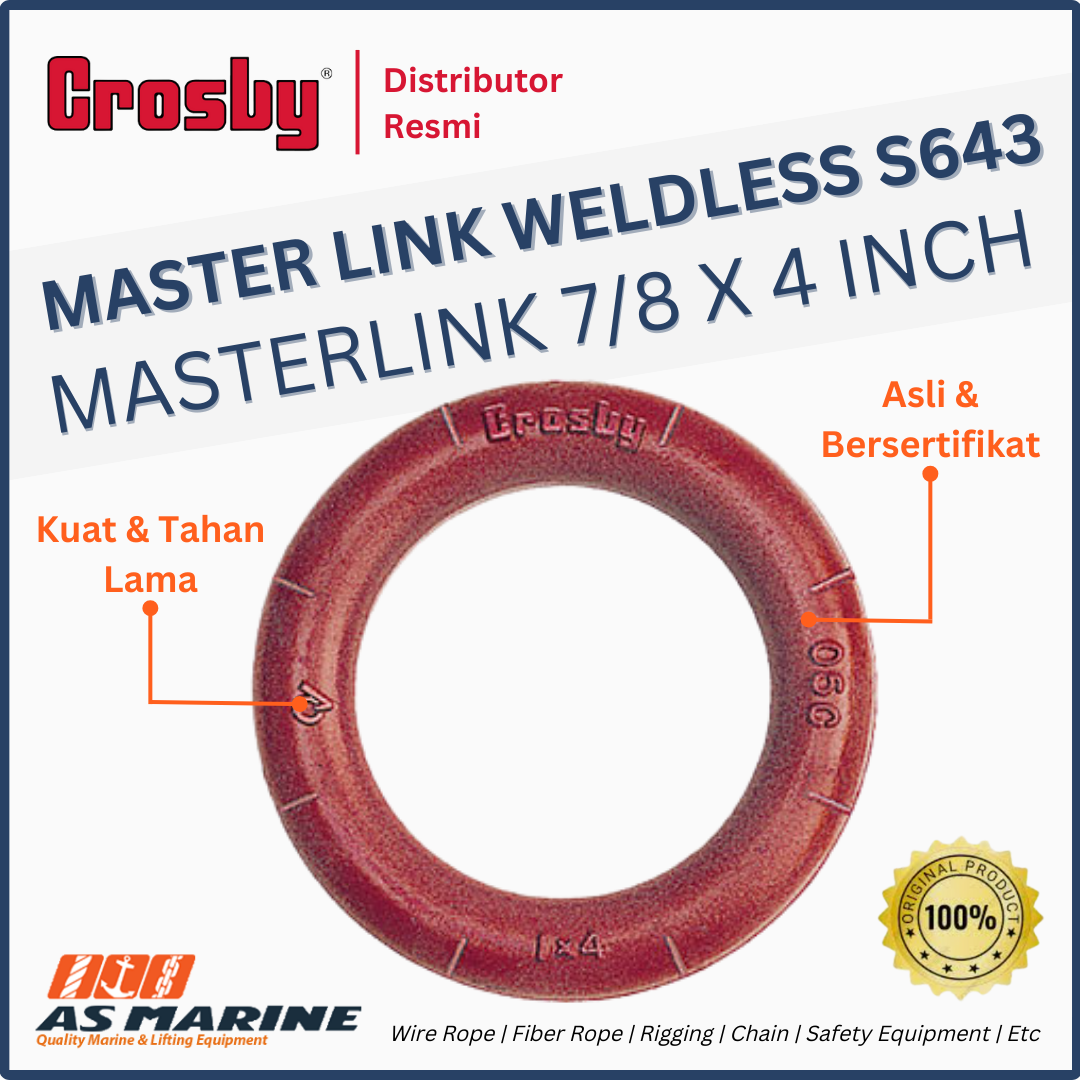 masterlink weldless s643 7/8 x 4 inch crosby
