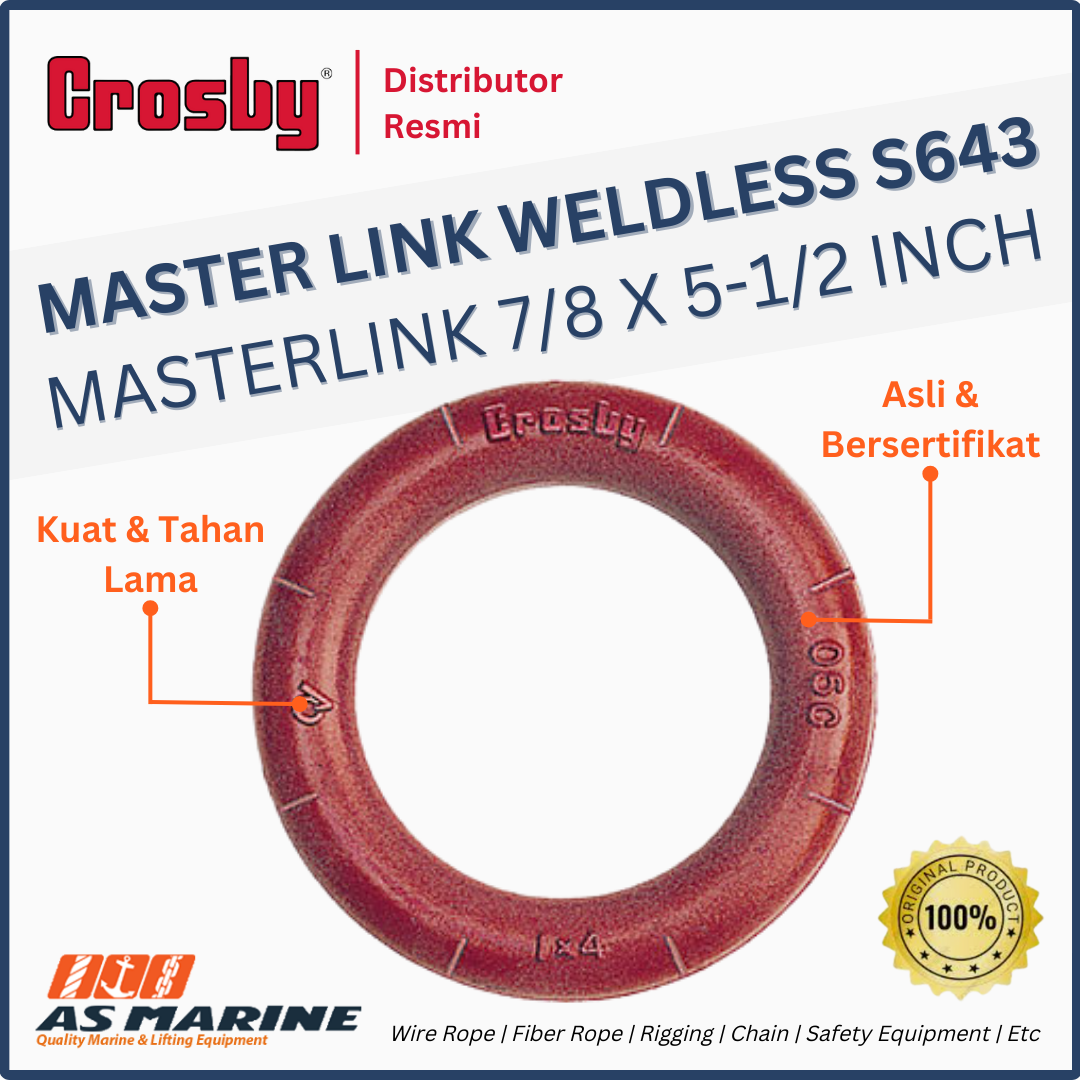masterlink weldless s643 7/8 x 5 1/2 inch crosby
