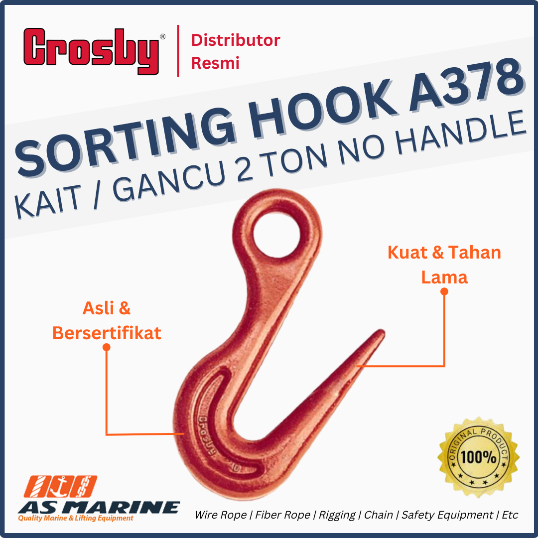 Crosby USA Sorting Hook / Kait / Gancu A378 No Handle 2 Ton | PT ...