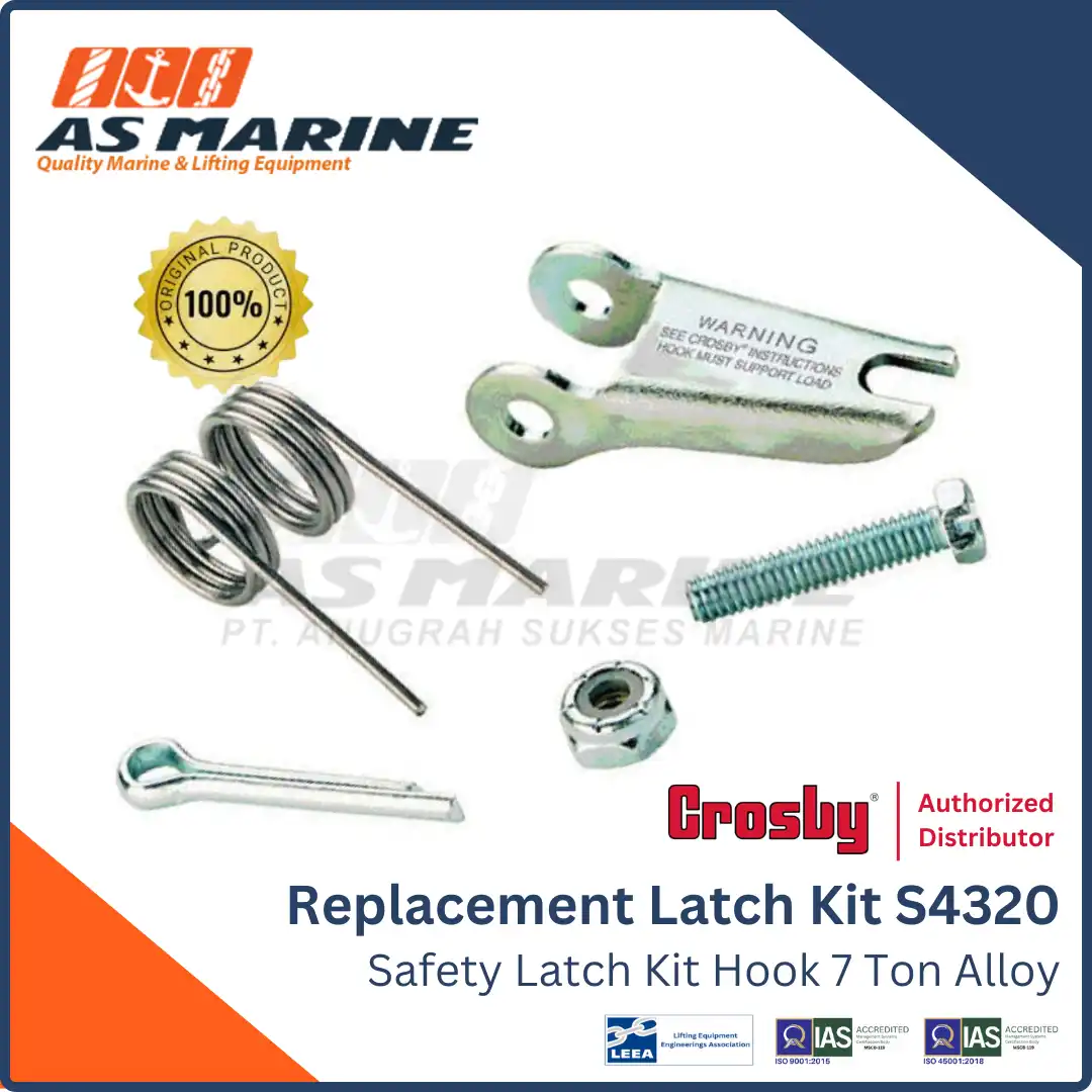 7 Ton Safety Catch Spring & Bolt Kit - For Large Eye Hooks And Swivel Hooks
