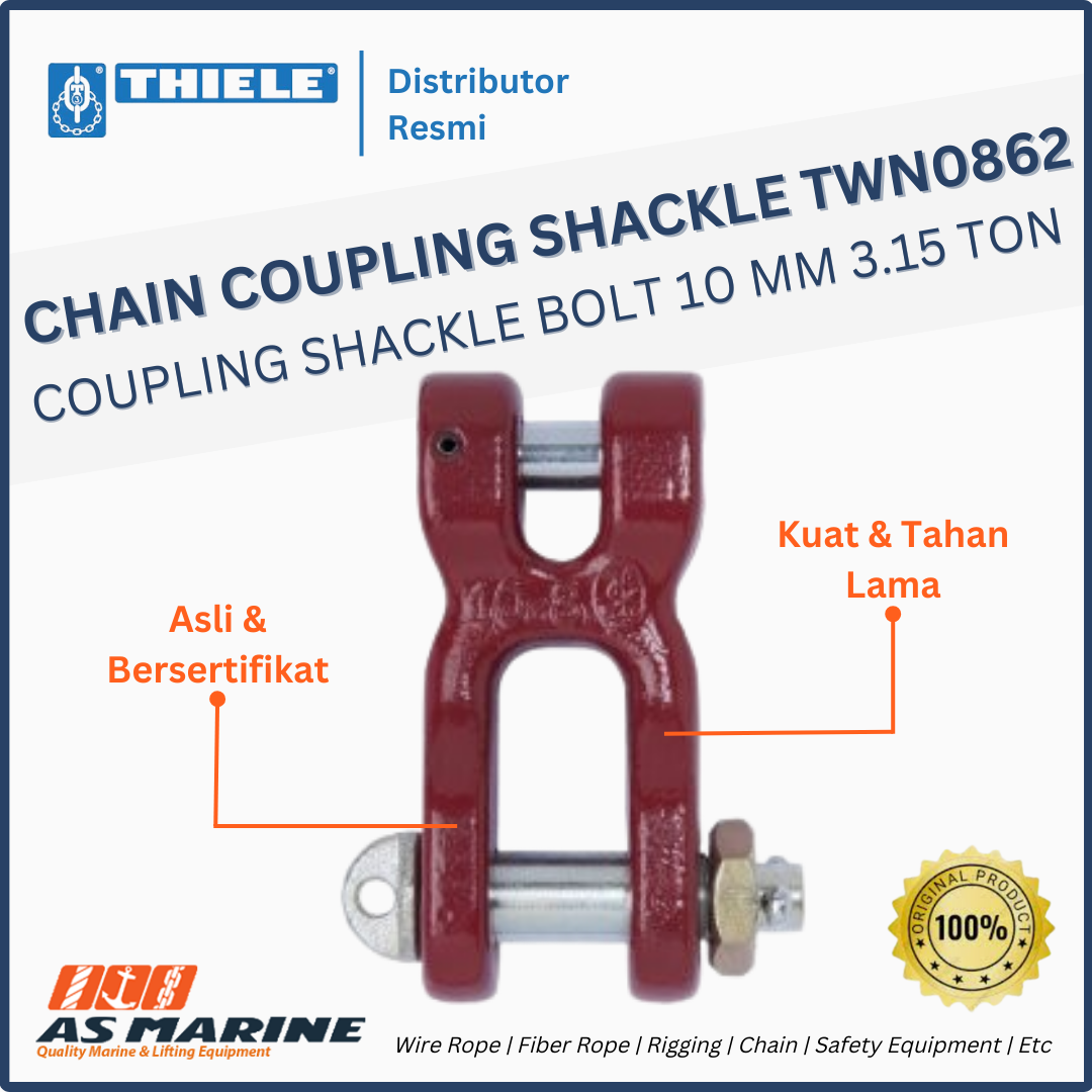 THIELE Chain Coupling Bolt Shackle TWN 0862 10 mm 3.15 Ton