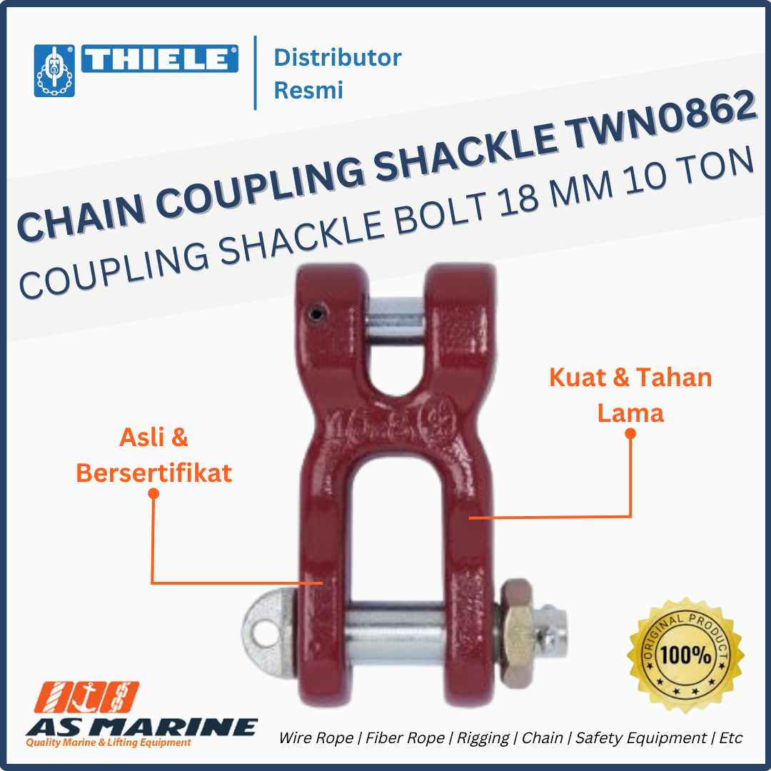 THIELE Chain Coupling Bolt Shackle TWN 0862 18 mm 10 Ton