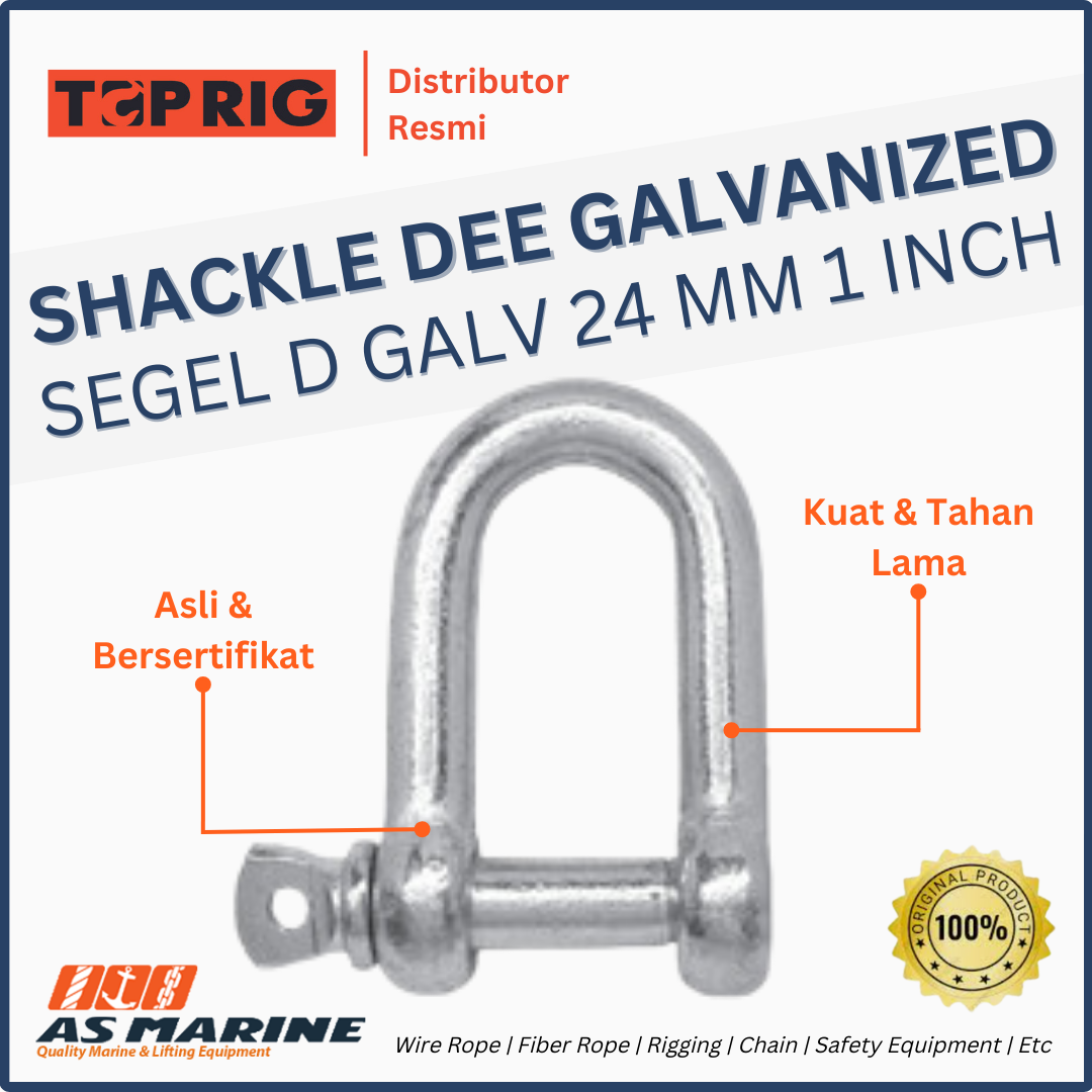 shackle d galvanized toprig 24 mm 1 inch