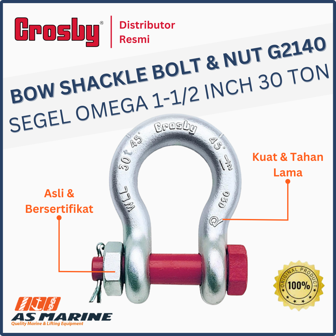 shackle crosby omega G2140 alloy bolt 1-1/2 inch