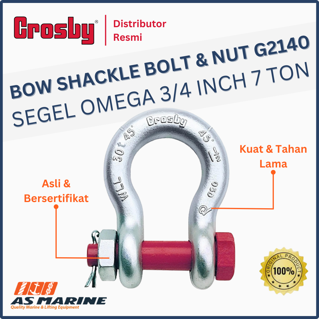 shackle crosby omega G2140 alloy bolt 3/4 inch