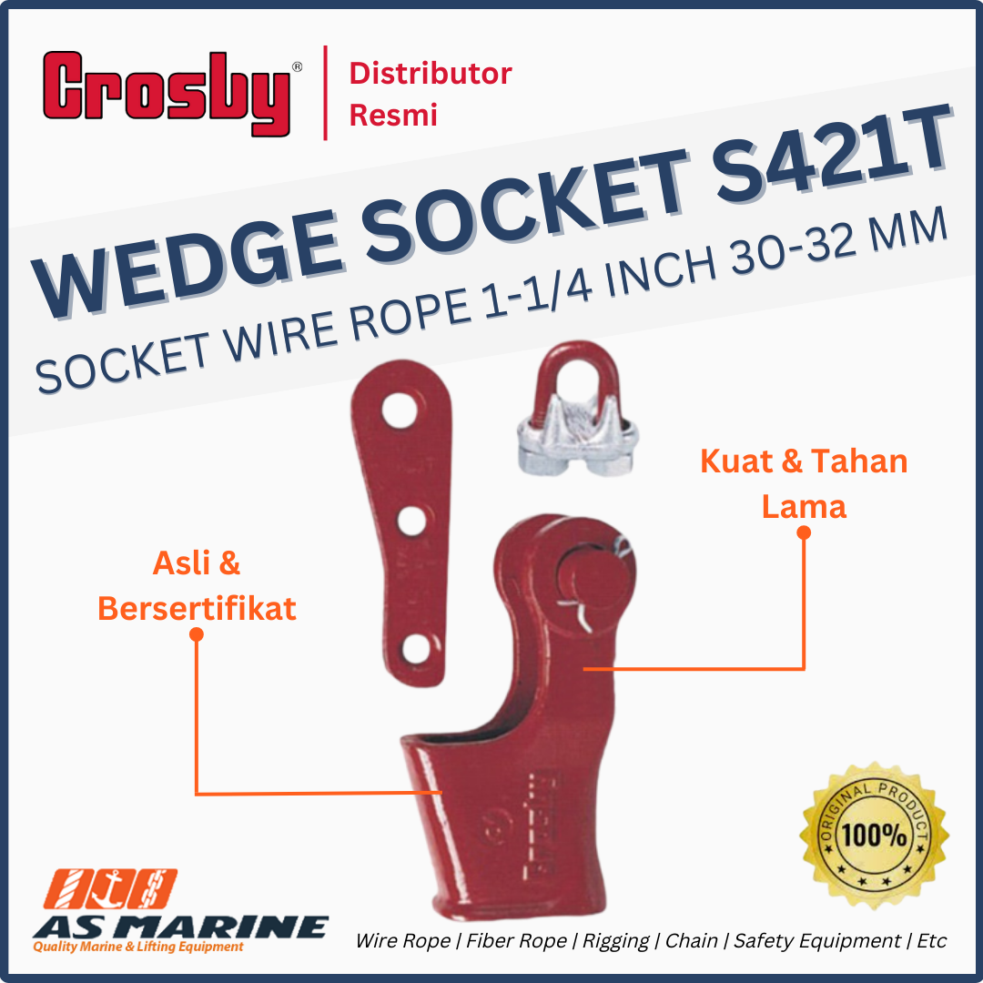 wedge socket crosby s421t 1-1/4 Inch 30-32 mm