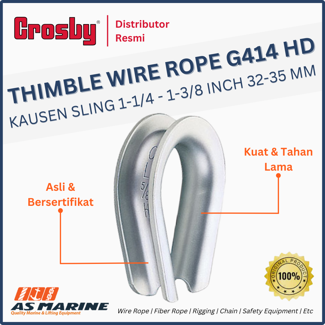 thimble wire rope g414 1-1/4 - 1-3/8 inch 32-35 mm