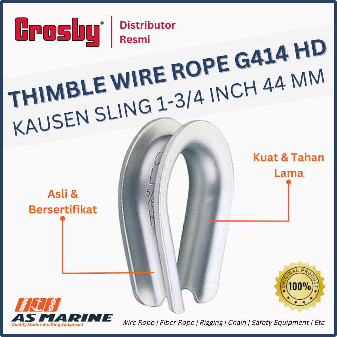 thimble wire rope g414 1-3/4 inch 44 mm