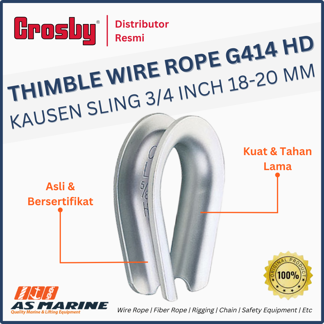 thimble wire rope g414 3/4 inch 18-20 mm