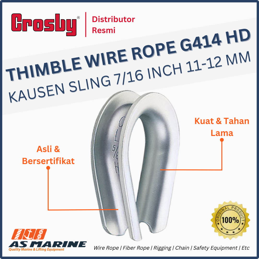 CROSBY USA Thimble Wire Rope / Kausen Sling G414 7/16 Inch 11-12 mm