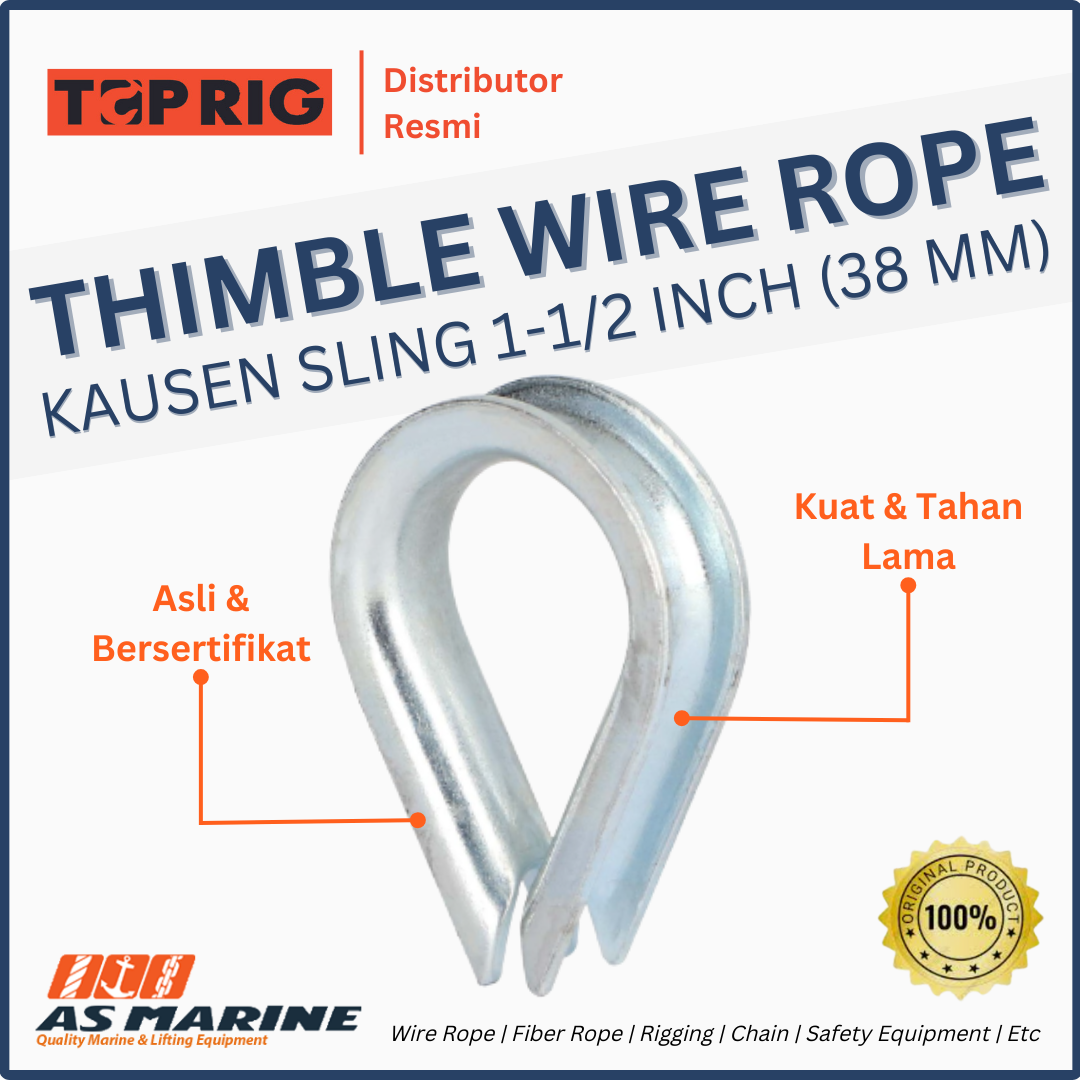 thimble wire rope std 1-1/2 inch 38 mm