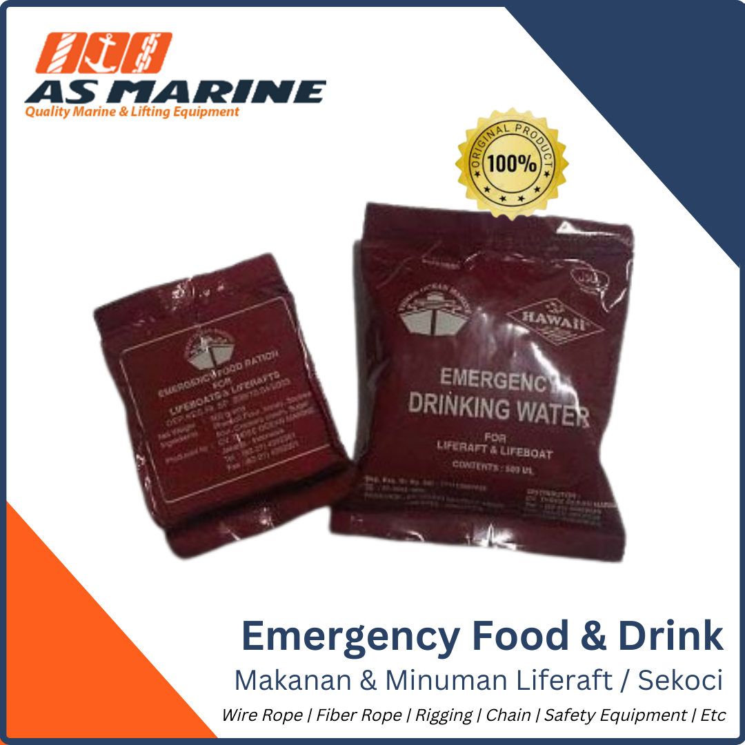 Emergency Food Ration & Drinking Water / Makanan & Minuman Darurat Liferaft