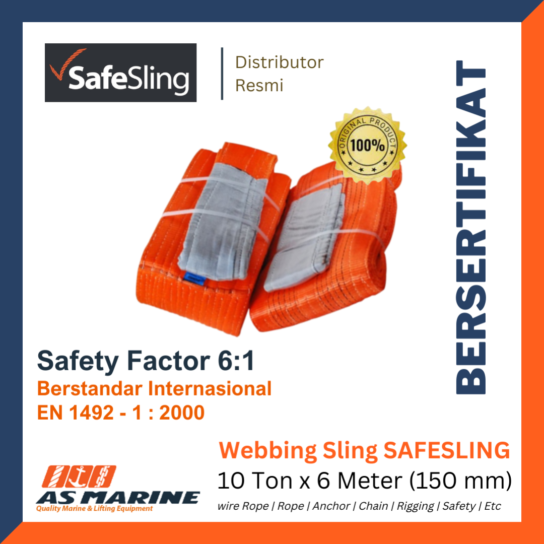 Webbing Sling 10 ton x 6 meter SafeSling